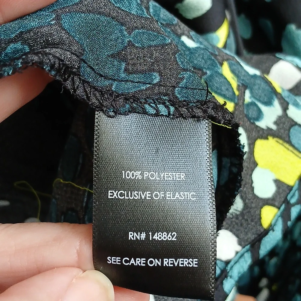 Torrid Black Surplice Long Sleeve Top With Green Dot Print Size 3X Bow Back - Picture 7 of 8